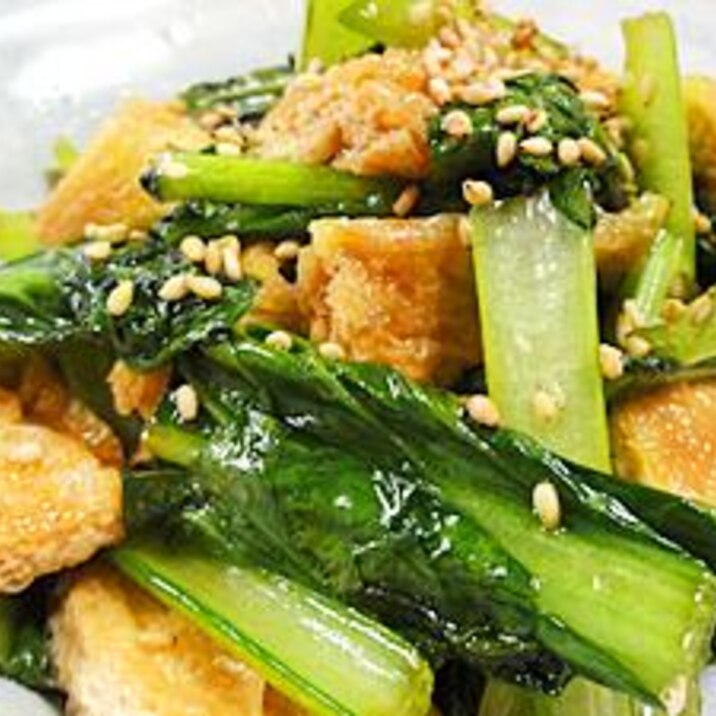 小松菜と油揚げの簡単炒め物
